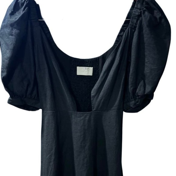 Capulet Revolve Black Bernie Dress Sz S Small No Tie Puff sleeve - Picture 2 of 8